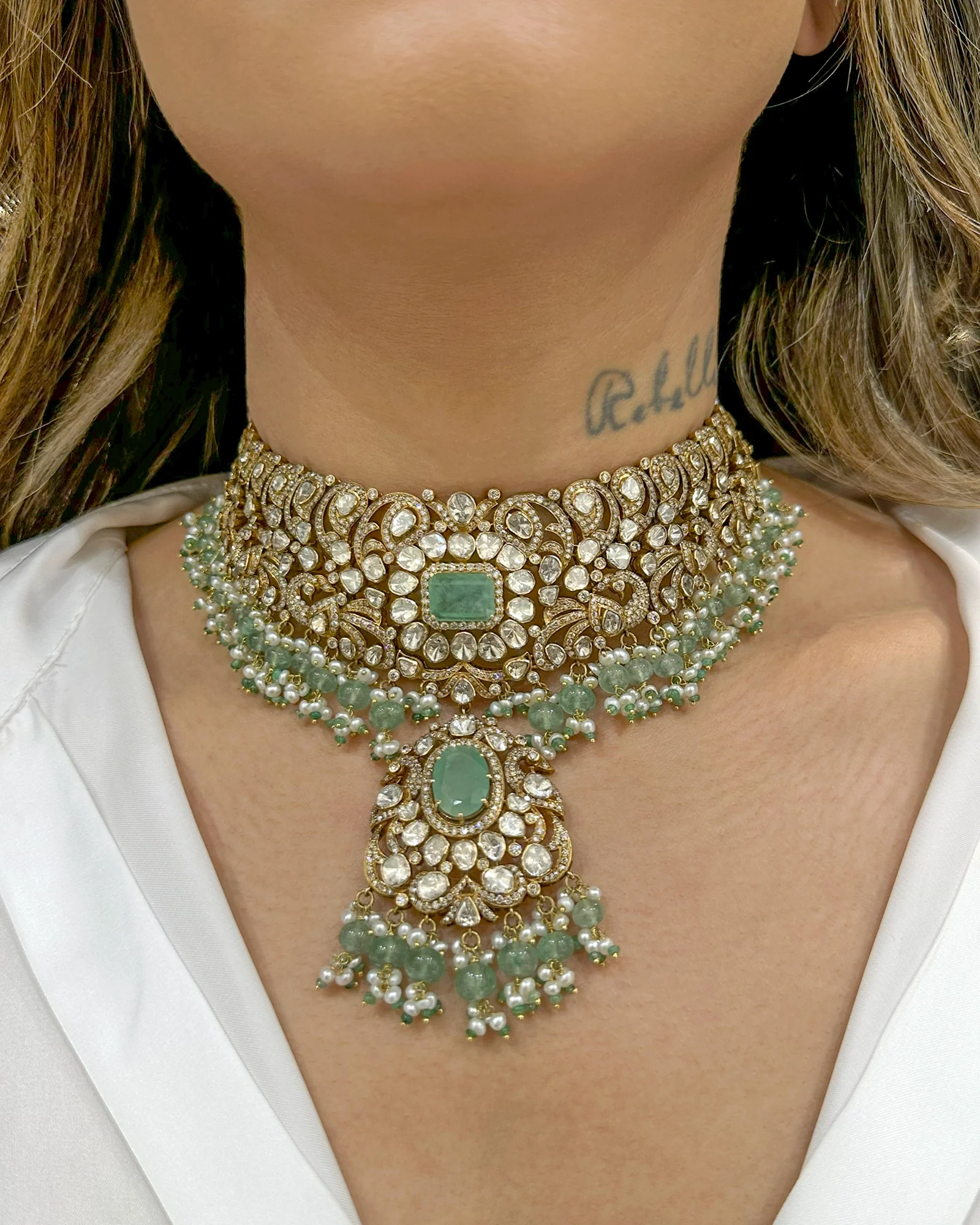 Zahra Polki Necklace - Image 3