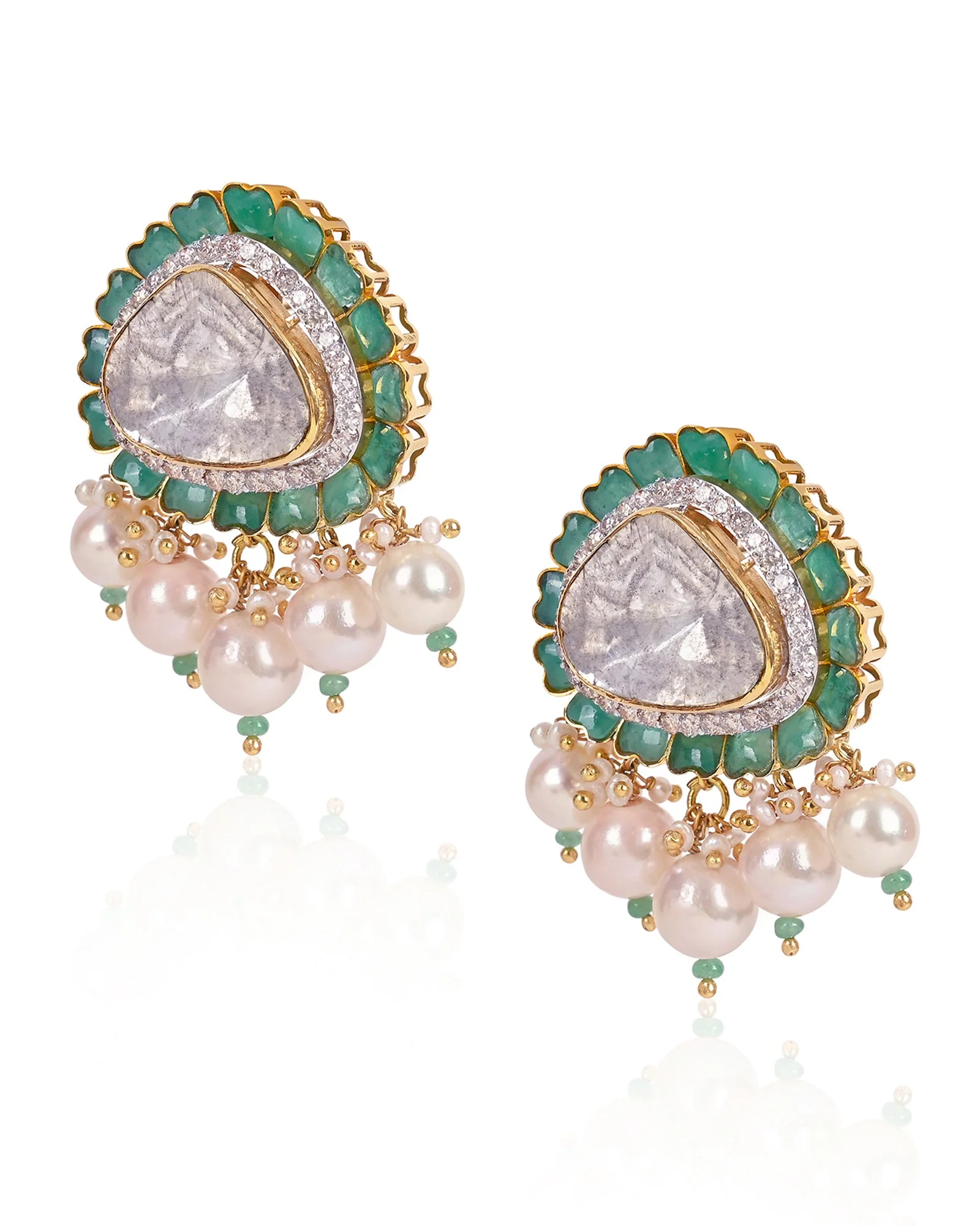 Zoya Emerald earrings - Image 3